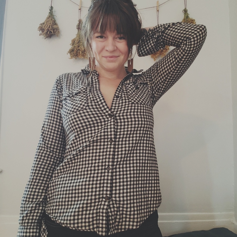 Eddie Bauer Checkered Button up